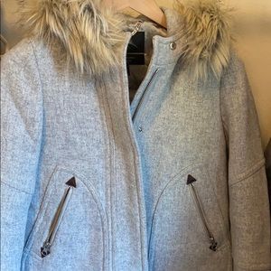 Jcrew Chateau parka in stadium-cloth grey wool 79%